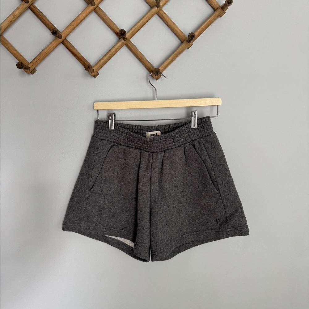 Pact Women's Organic Cotton Stretchy Gray Shorts